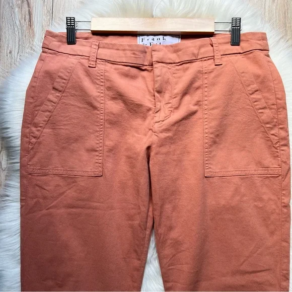 NEW Frank & Eileen BLACK-ROCK Utility Pant Sz 10 ITALIAN PEACHED TWILL Pumpkin - Picture 3 of 16